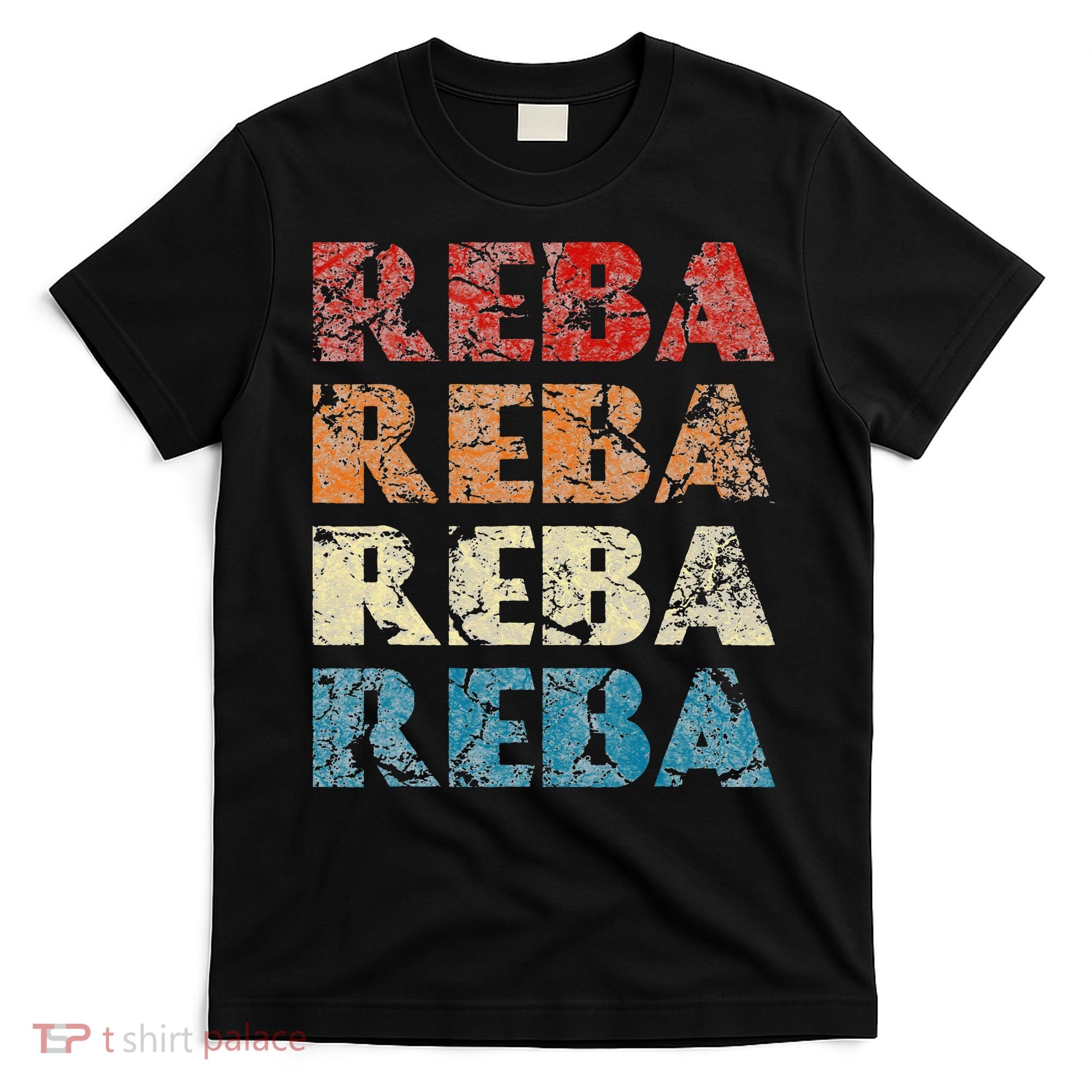 Reba Vintage Wordmark Pattern Retro Style T-Shirt