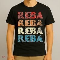 Reba Vintage Wordmark Pattern Retro Style T-Shirt thumb 3