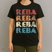 Reba Vintage Wordmark Pattern Retro Style T-Shirt thumb 4