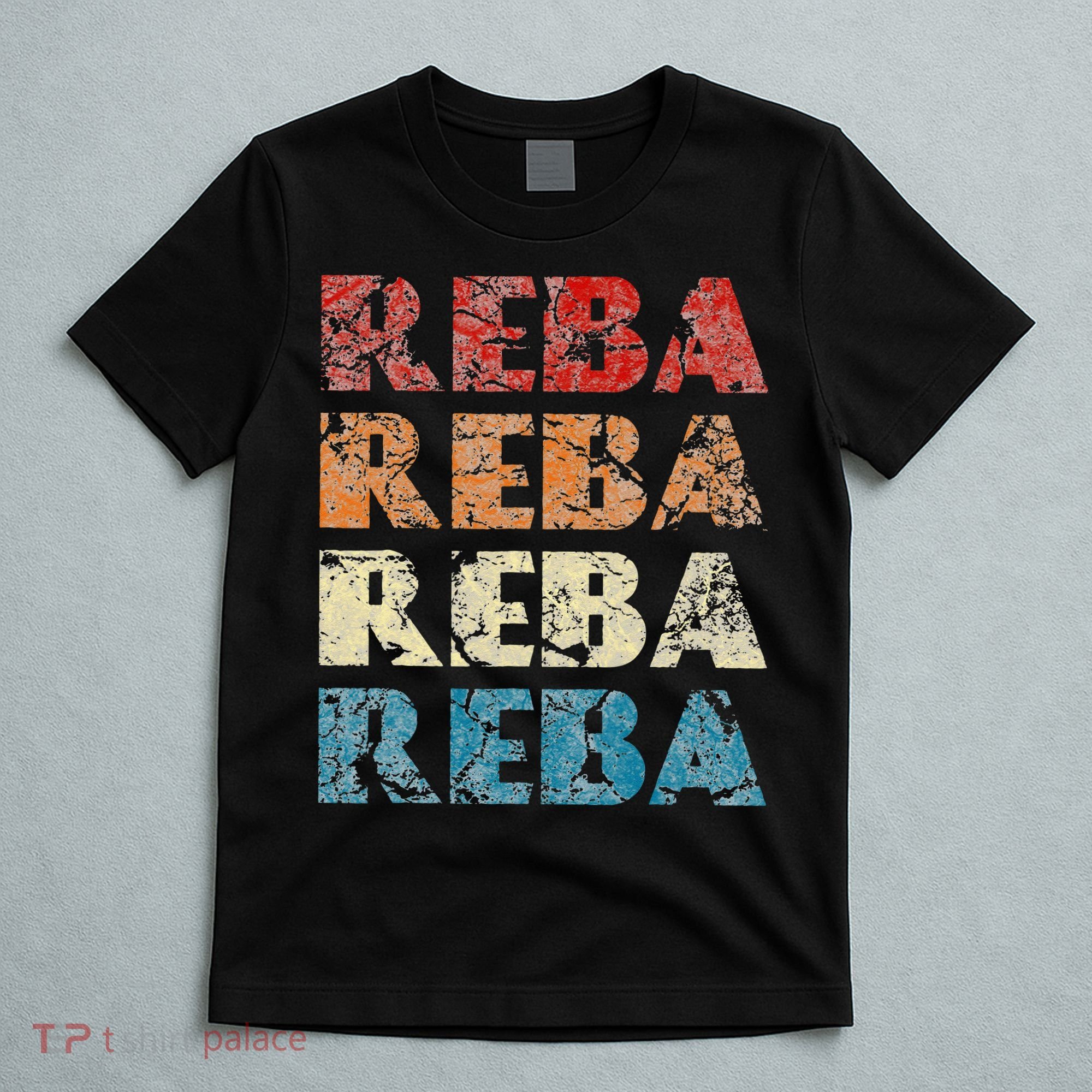 Reba Vintage Wordmark Pattern Retro Style T-Shirt
