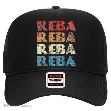 Reba Vintage Wordmark Pattern Retro Style Hat