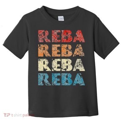 Reba Vintage Wordmark Pattern Retro Style Toddler T-Shirt