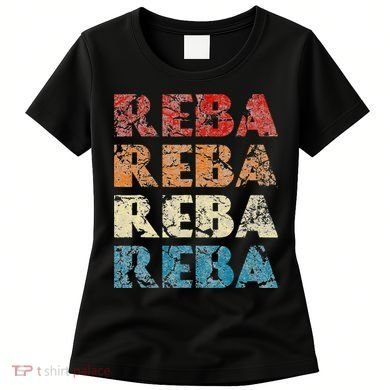 Reba Vintage Wordmark Pattern Retro Style Women's T-Shirt
