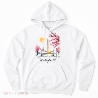 Retro Vintage Washington DC Pride Souvenir Blossom  Hoodie