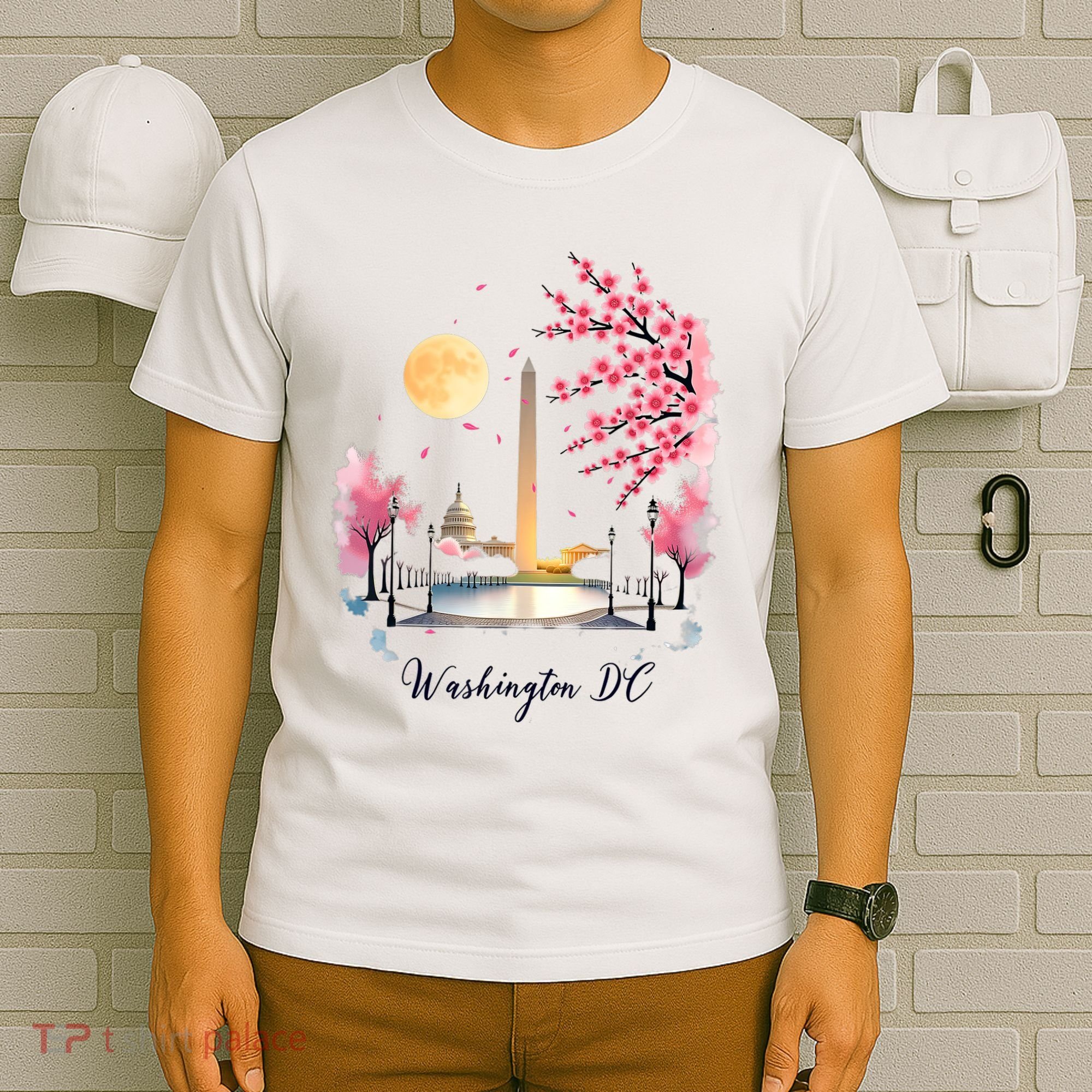 Retro Vintage Washington DC Pride Souvenir Blossom  T-Shirt