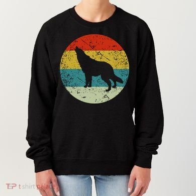 Retro Vintage Wolf Women's Sweatshirt