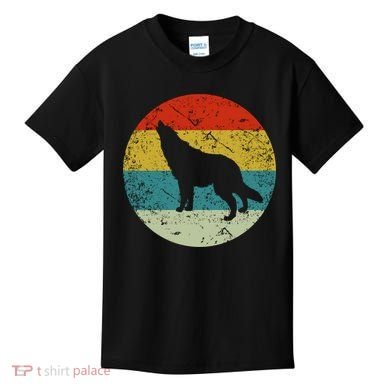 Retro Vintage Wolf Kids T-Shirt