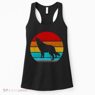 Retro Vintage Wolf Women's Tank Top