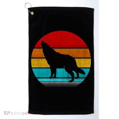 Retro Vintage Wolf Golf Towel