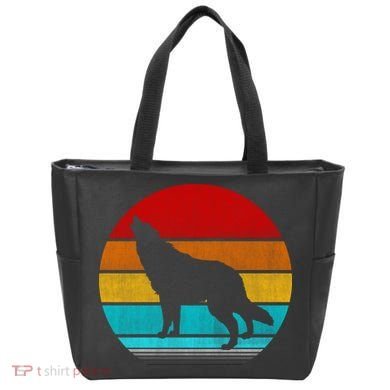 Retro Vintage Wolf Tote Bag