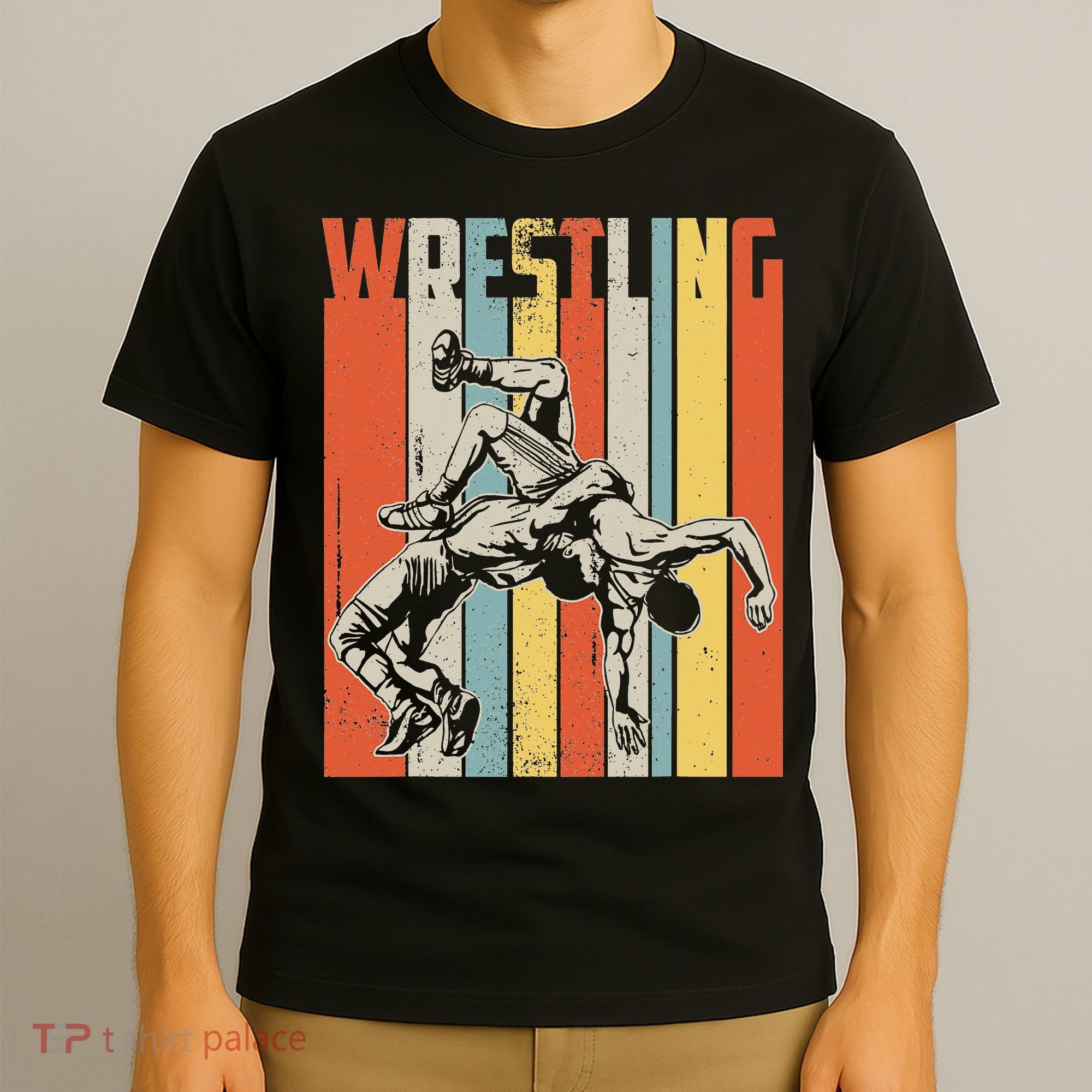 Retro Vintage Wrestling Player Gifts  T-Shirt