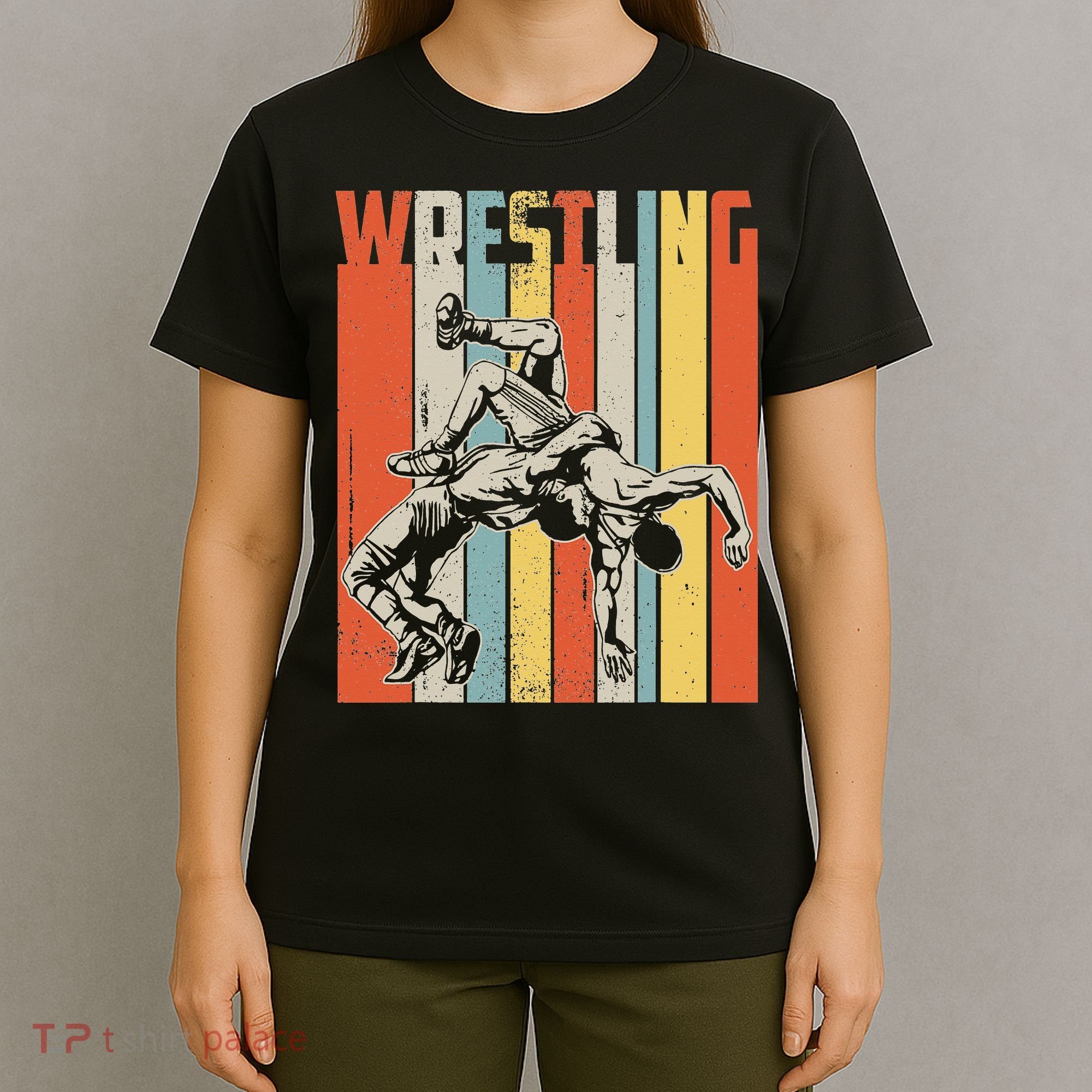 Retro Vintage Wrestling Player Gifts  T-Shirt