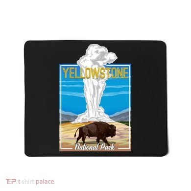 Retro Vintage Yellowstone National Park Mousepad