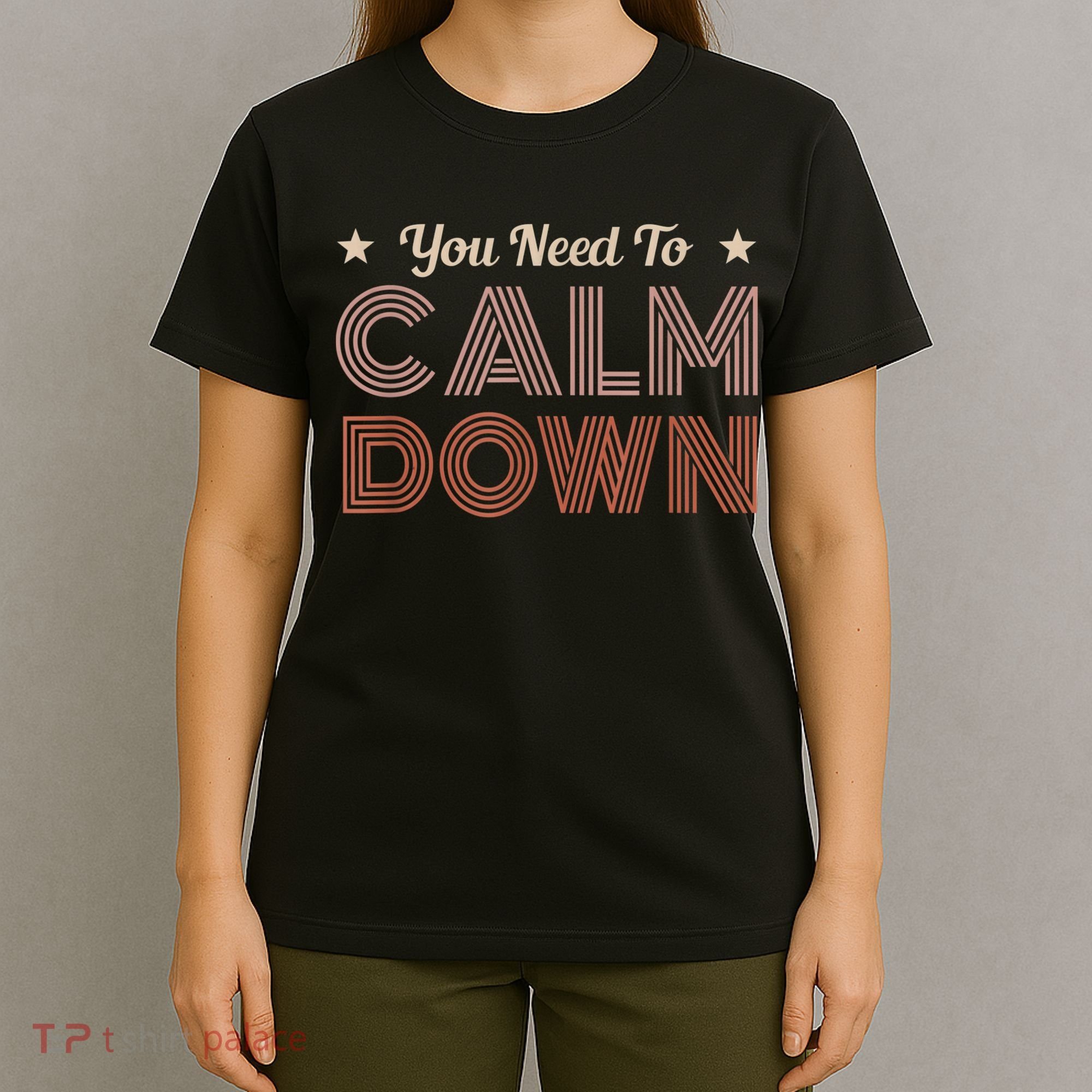 Retro Vintage You Need To Calm Down Funny Quotes T-Shirt