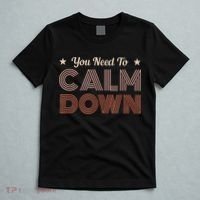 Retro Vintage You Need To Calm Down Funny Quotes T-Shirt thumb 5