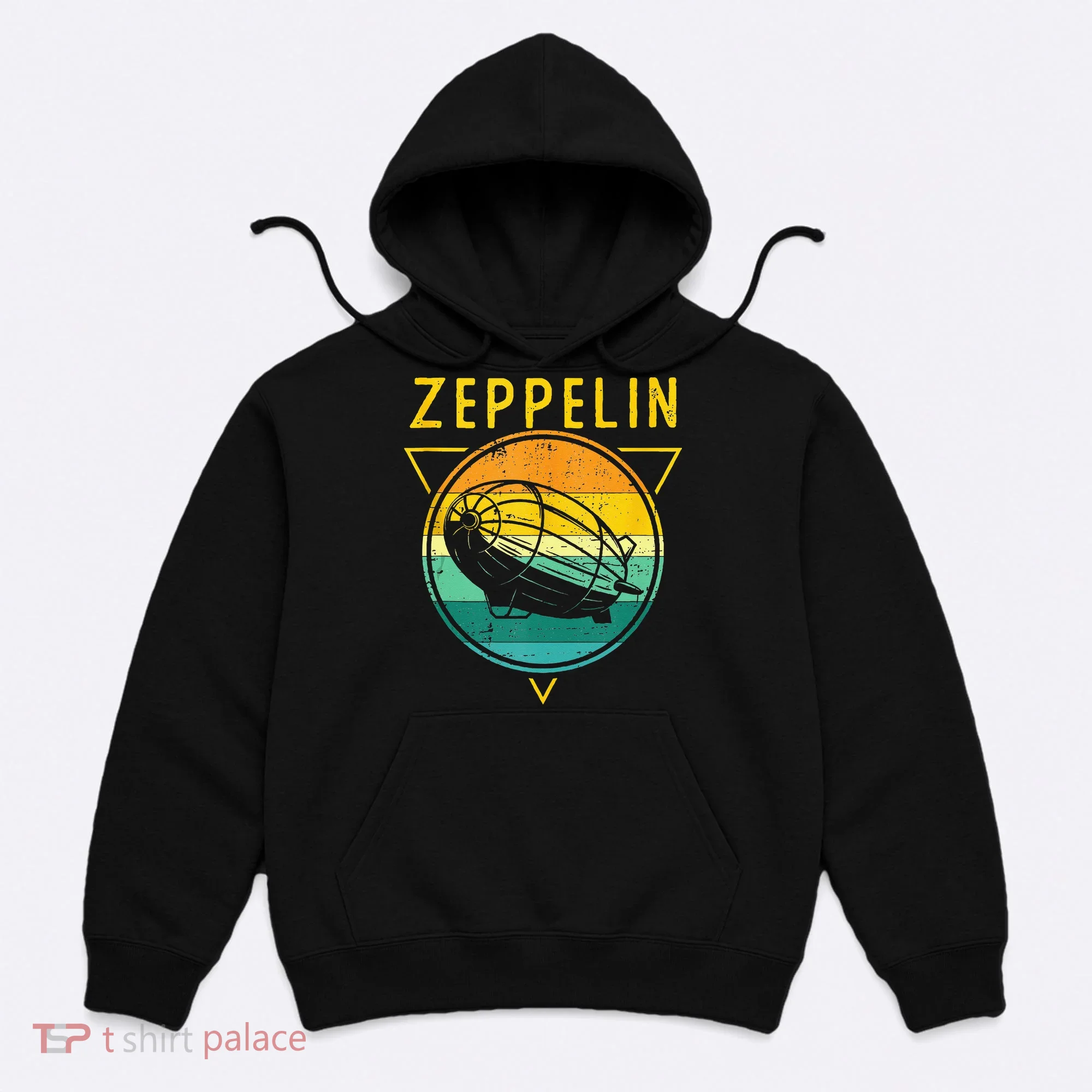 Retro Vintage Zeppelin 70s 80s Dirigible Airship Hoodie