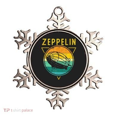 Retro Vintage Zeppelin 70s 80s Dirigible Airship Ornament