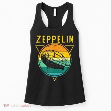 Retro Vintage Zeppelin 70s 80s Dirigible Airship Women's Tank Top