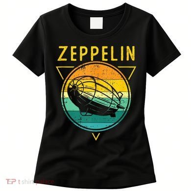 Retro Vintage Zeppelin 70s 80s Dirigible Airship Women's T-Shirt