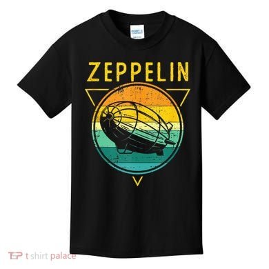Retro Vintage Zeppelin 70s 80s Dirigible Airship Kids T-Shirt