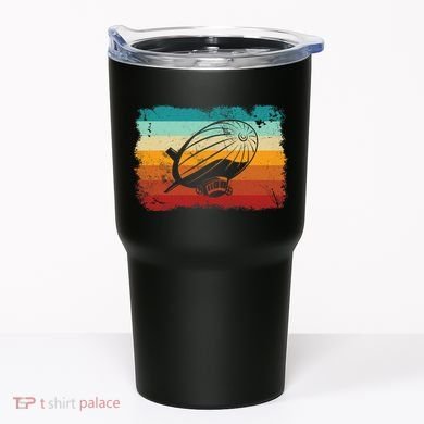 Retro Vintage Zeppelin Dirigible Airship Zepplin Lover Tumbler