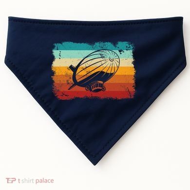 Retro Vintage Zeppelin Dirigible Airship Zepplin Lover USA-Made Doggie Bandana
