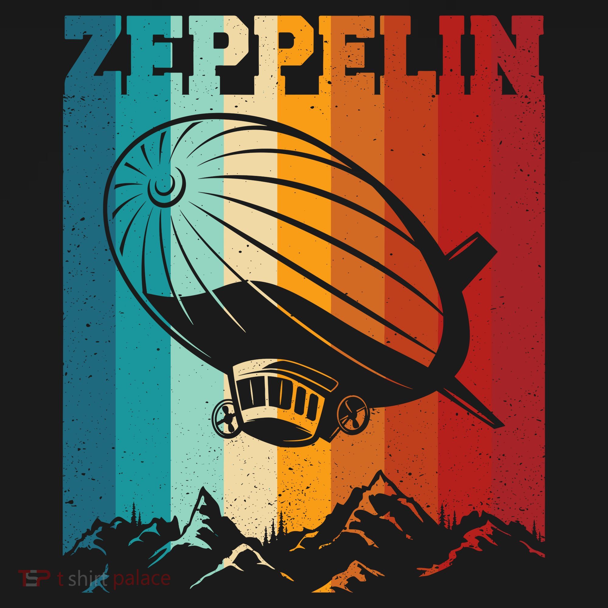 Retro Vintage Zeppelin Dirigible Airship Zepplin Lover T-Shirt