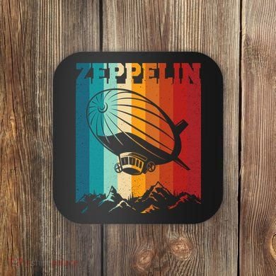 Retro Vintage Zeppelin Dirigible Airship Zepplin Lover Coaster