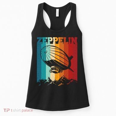 Retro Vintage Zeppelin Dirigible Airship Zepplin Lover Women's Tank Top