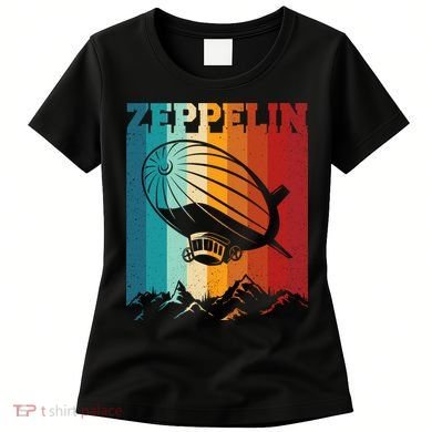 Retro Vintage Zeppelin Dirigible Airship Zepplin Lover Women's T-Shirt