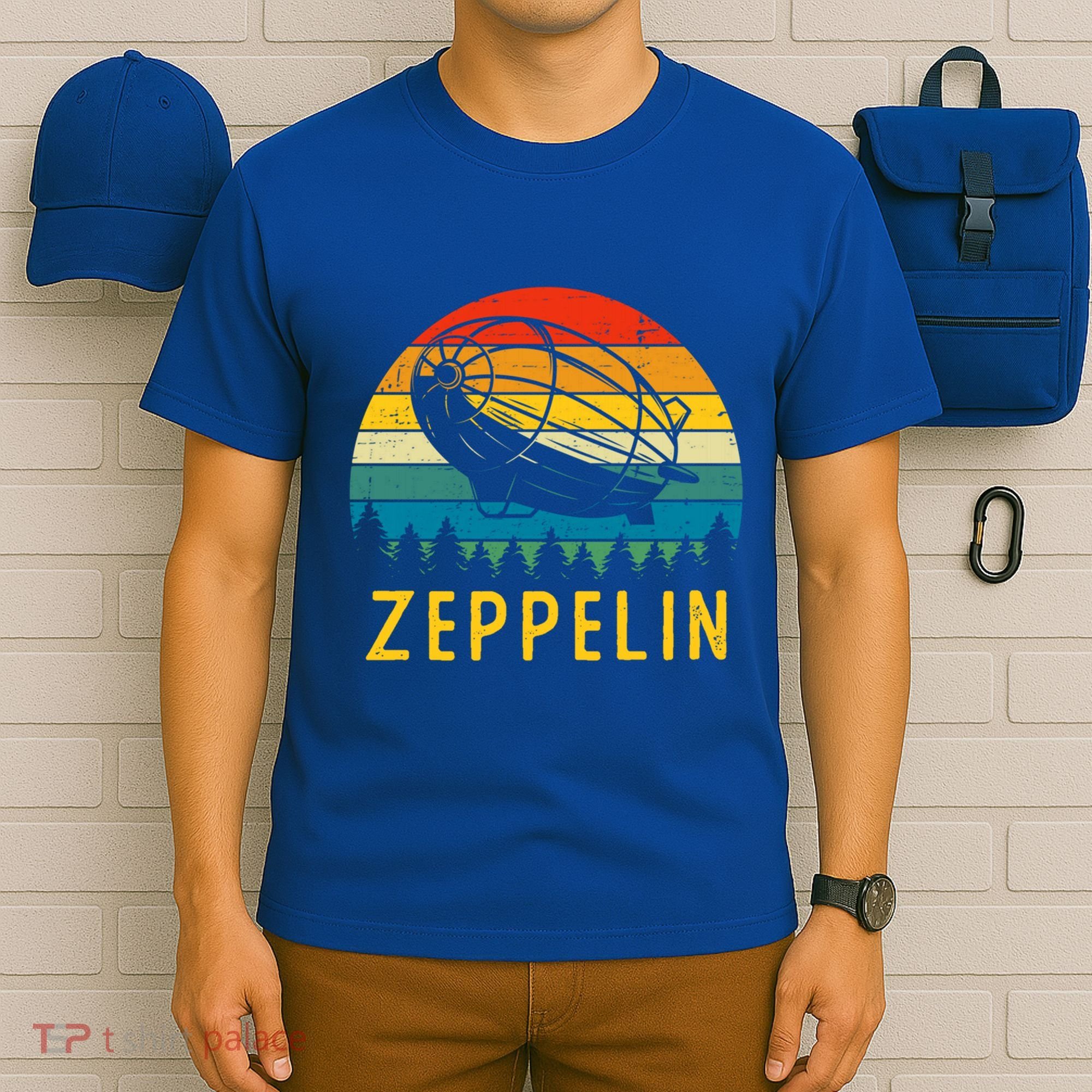 Retro Vintage Zeppelin 70s 80s Dirigible Airship Gift T-Shirt