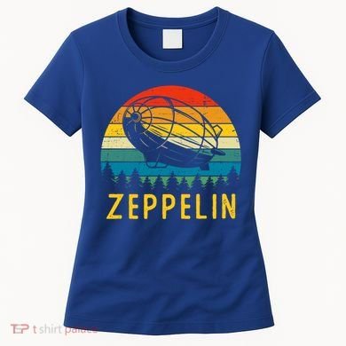 Retro Vintage Zeppelin 70s 80s Dirigible Airship Gift Women's T-Shirt