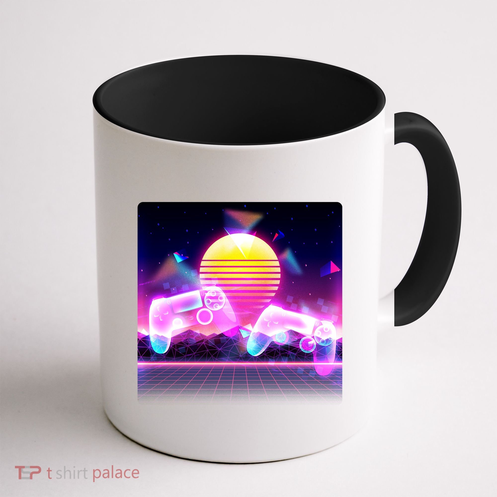Retro Wave 80's Video Game Controllers Coffee Mug
