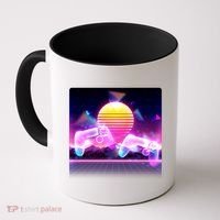 Retro Wave 80's Video Game Controllers Coffee Mug thumb 0