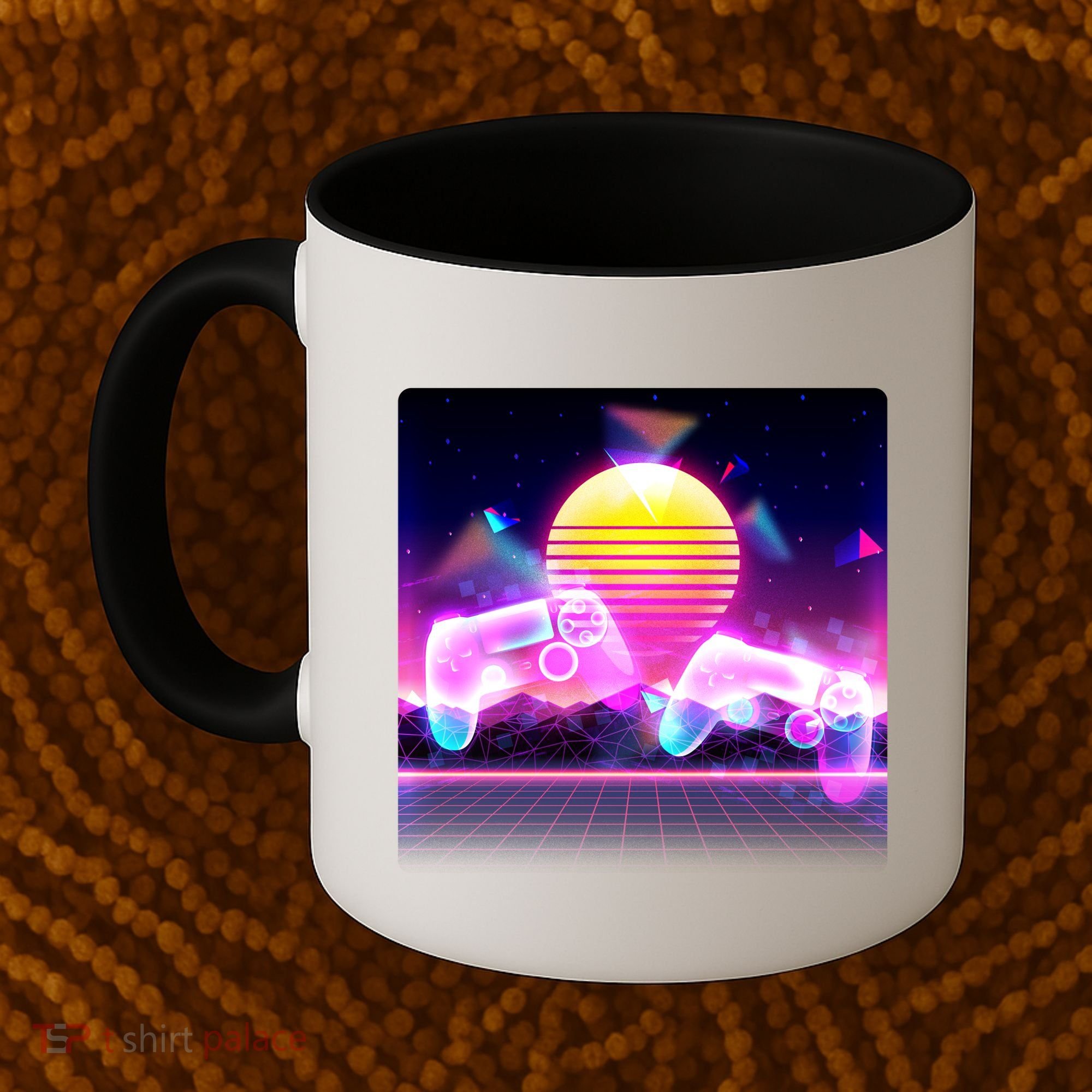 Retro Wave 80's Video Game Controllers Coffee Mug