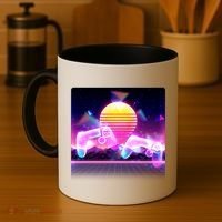 Retro Wave 80's Video Game Controllers Coffee Mug thumb 4