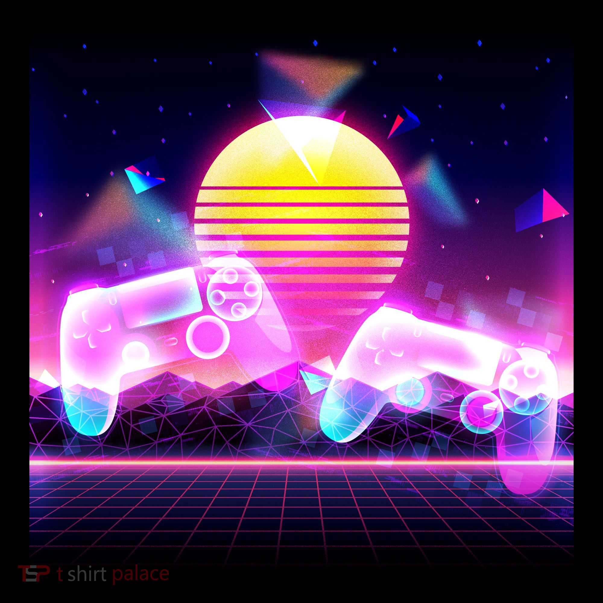 Retro Wave 80's Video Game Controllers Coffee Mug