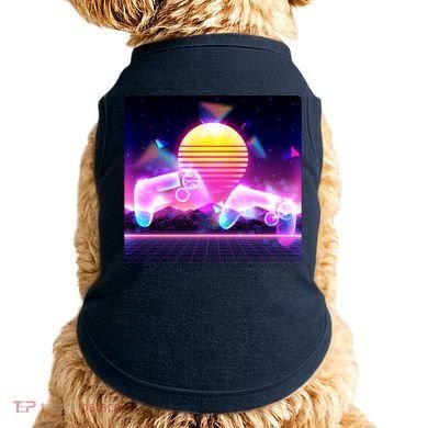Retro Wave 80's Video Game Controllers Doggie Tank