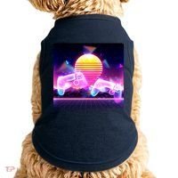 Retro Wave 80's Video Game Controllers Doggie Tank thumb 0