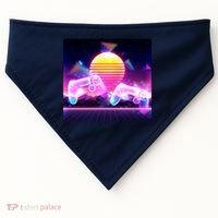 Retro Wave 80's Video Game Controllers USA-Made Doggie Bandana thumb 0
