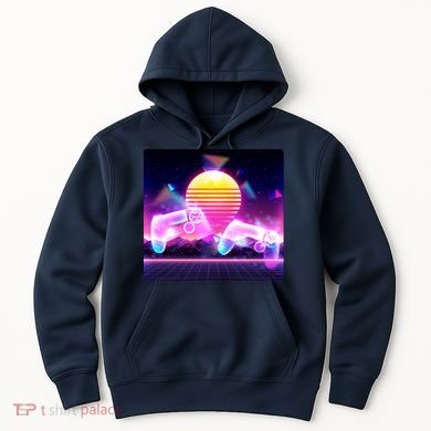 Retro Wave 80's Video Game Controllers Hoodie