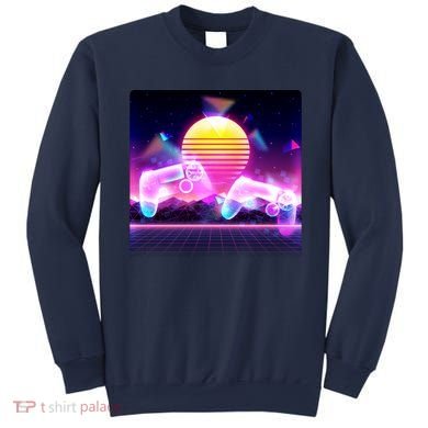 Retro Wave 80's Video Game Controllers Sweatshirt