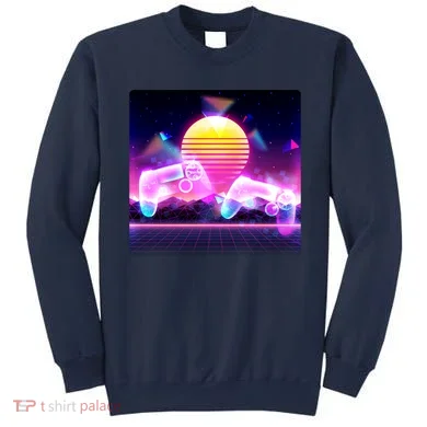 Retro Wave 80's Video Game Controllers Sweatshirt