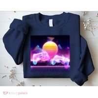 Retro Wave 80's Video Game Controllers Sweatshirt thumb 2