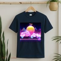 Retro Wave 80's Video Game Controllers T-Shirt thumb 2