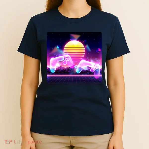 Retro Wave 80's Video Game Controllers T-Shirt