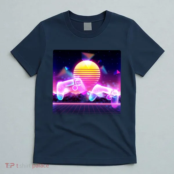 Retro Wave 80's Video Game Controllers T-Shirt