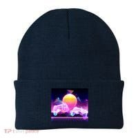 Retro Wave 80's Video Game Controllers Beanie thumb 0