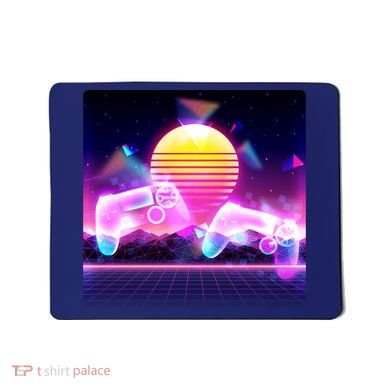 Retro Wave 80's Video Game Controllers Mousepad