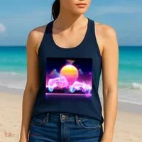 Retro Wave 80's Video Game Controllers Women's Tank Top thumb 2